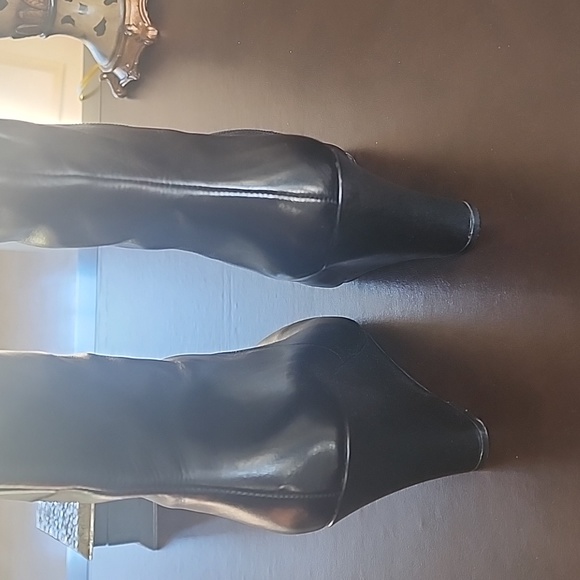 Ann taylor black Claudia style boots with wedge about 3 inches. - Picture 4 of 7